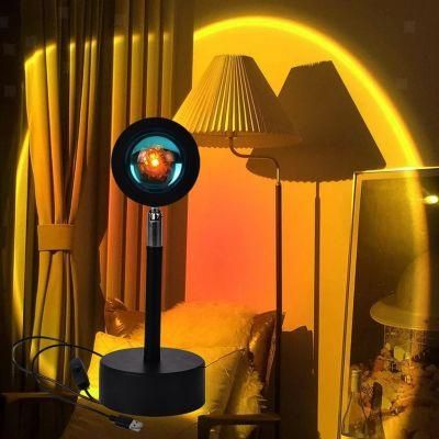 New USB 180/360 Degree Rotation Rainbow Projection Lamp LED, Romantic Visual LED Light Sunset Light