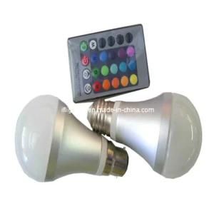Aluminum+Glass 1x3W E27 RGB LED Bulbs (IF-LB60065)