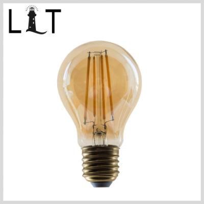 A19/A60 E26 E27 LED Filament Bulb for Light 4W 8W Golden