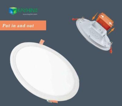 New Module Indoor Outdoor Panellight Dob Recessed Aluminum Plastic 8W 12W 18W 24W Round Indoor LED Panel Light