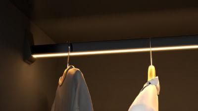 Wardrobe Closet Rod LED Linear Bar Aluminium Profile with Anti-Slip Strip Use for Wardrobe Lighting