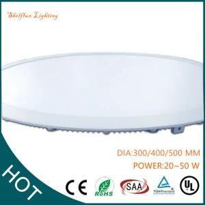 White Painted Aluminum Ultra Thin Round Recessed LED Panel