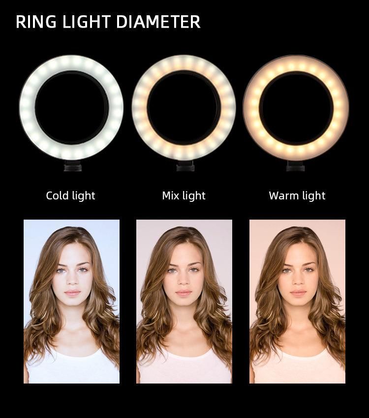 Studio Ring Light Fashion White LED Wedding Makeup Youtube Art Power Item Tripod Live Fill Light