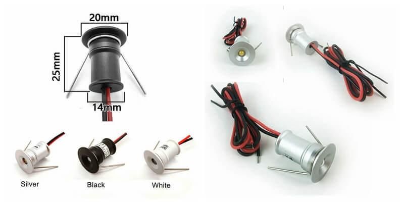 DC12V 1W Mini LED Downlights