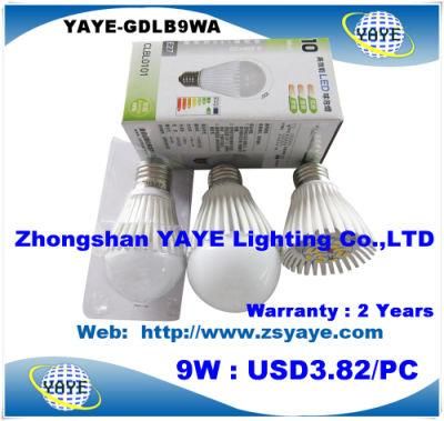 Yaye 2015 Hot Sell Competive Price SMD5730 GU10 9W LED Bulb / Aluminum GU10 LED Bulb 9W