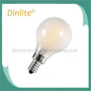 2 Year Warranty G45 2W/4W Frosted LED Filament Bulb 110-130V, 220-240V E14 E27 Base with Ce/RoHS/ISO9001/SGS