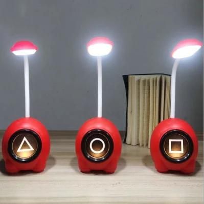 Cute Children Gift Red Color LED Desk Lamp Rechargeable