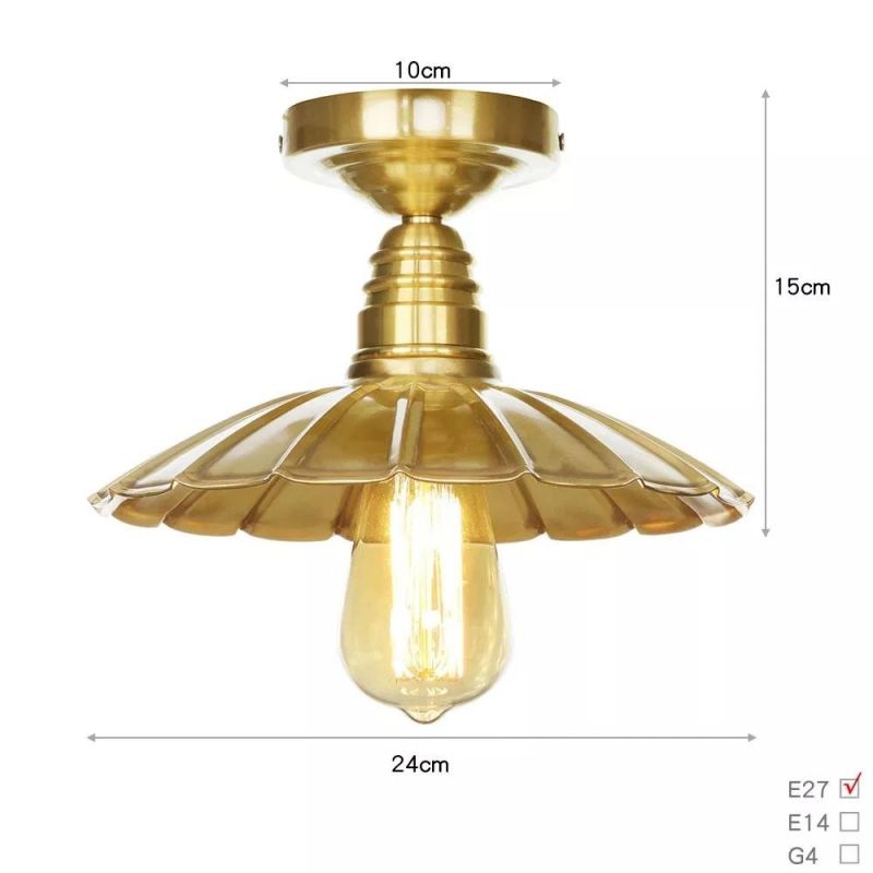 Wholesale Industrial Style Ceiling Light Home Decorative Ceiling Glass Lamp for House