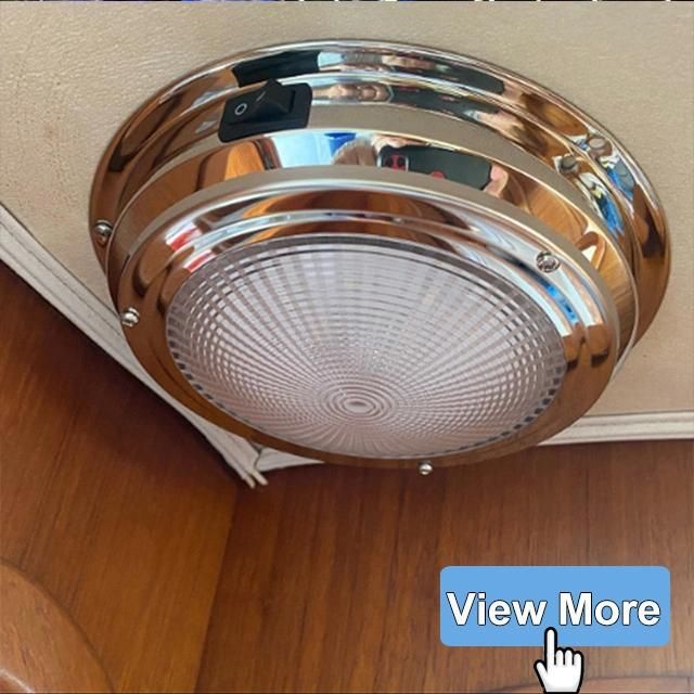 6W 6000K Low Voltage DC12 Volt LED Puck Light with Switch Marine Interior Dome Light for RV Boat