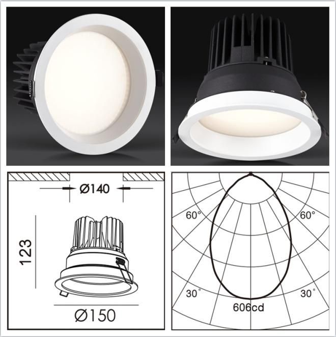 Cast Aluminum Surface Mount Three Colors 15W 20W 25W LED Round Down Light