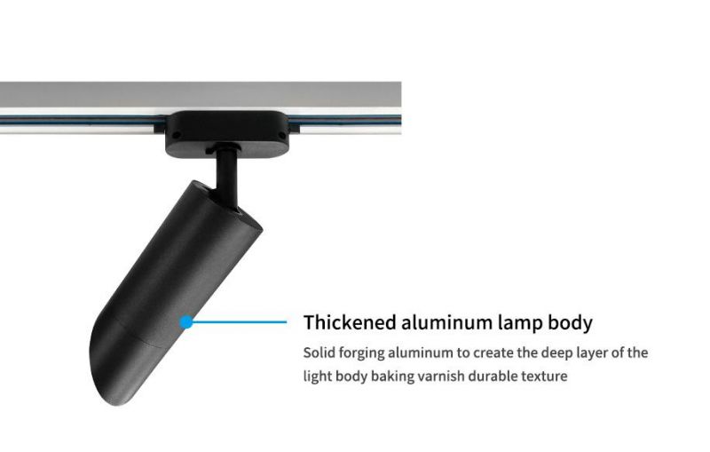Adjustable Metal Track Light Bar, Kitchen Black Track Lighting Commercial Dali Dimmable Focus LED Track Lighting for Fashion Store