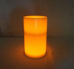 LED Wax Candles, Wind Proof Flameless Wax Candle, Yellow Pillar LED Candle Light