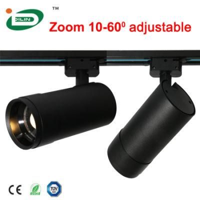 Zoomable Adjustable Beam Angle Spot Clothing Shoes Shop Exhibition Gallery CREE LED Track Lighting Canada