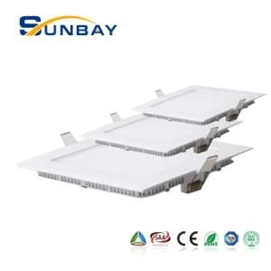 Wholesale LED Square Panel Lighting CRI 80 with 2 Warranty Years 3W 6W 9W 12W 18W 24W LED Slim Panel