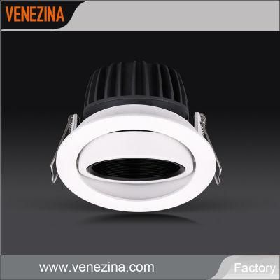 Adjustable LED Down Light 30 Degree Onto The Vertical Plane IP44 COB LED Recessed Downlight