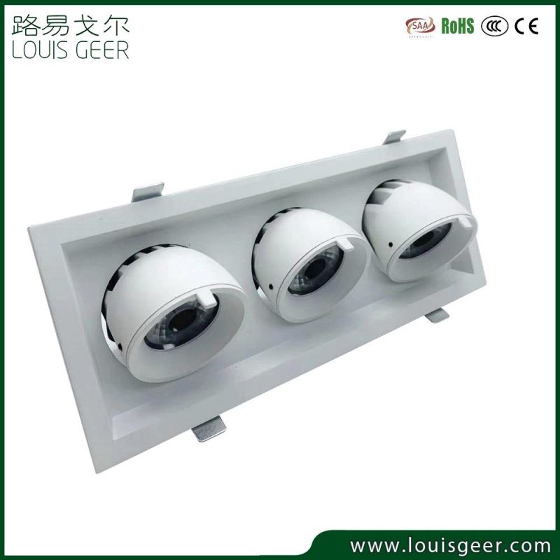 China Manufacturers 36W LED Light Bedroom Office IP20 360 Degree Rotatable COB Recessed Dimmable LED Light