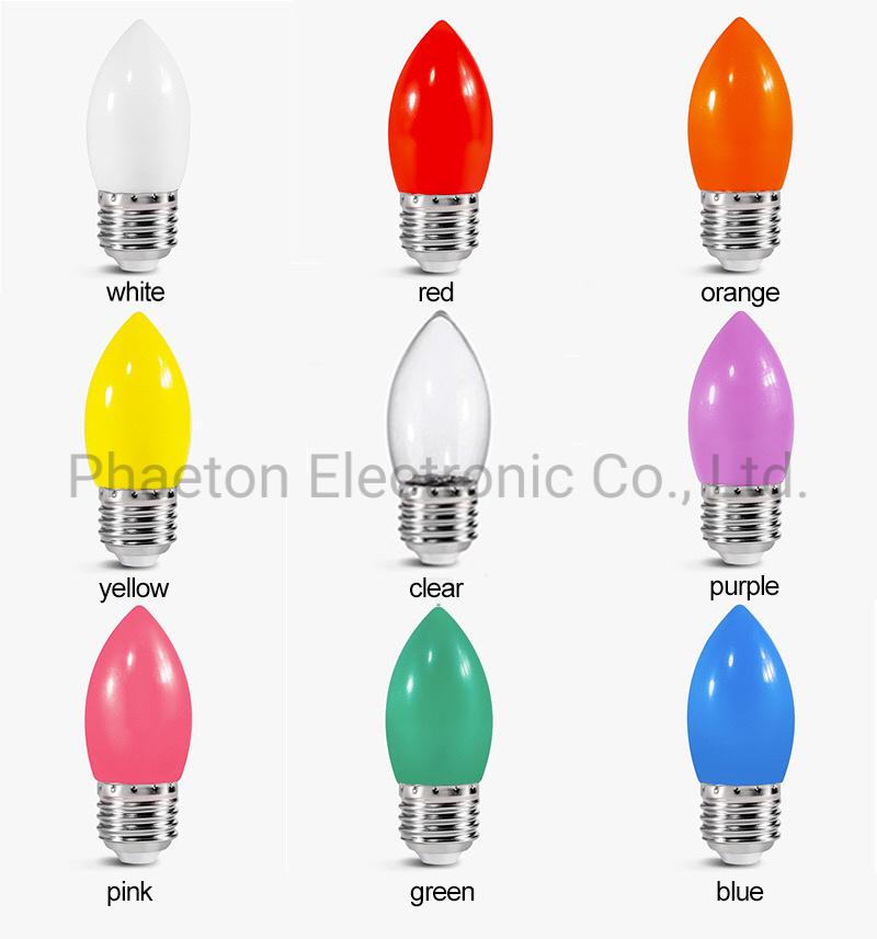 C35 Candle 1W 2W 3W SMD E14 E27 LED Color Holiday Christmas Light  Bulb