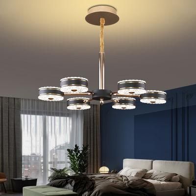 Dafangzhou 160W Light China Tiered Chandelier Manufacturer LED Linear Light Iron Material LED Pendant Lamp Applied in Bedroom
