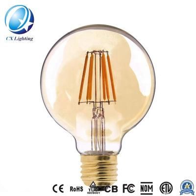 LED Filament Bulb G125 with Letter Word Hello Love Home Dream Inside 4W 2200K Dimmable Clear&Gold Glass