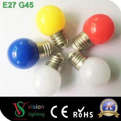 Christmas Tree Decoration E27 B22 LED Color Bulbs 1watt G45 Global Bulb