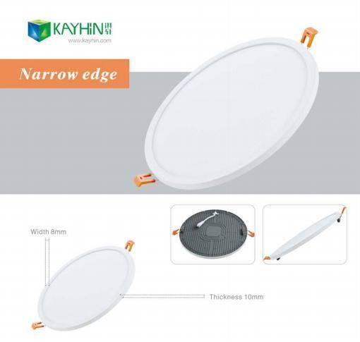 LED Narrow Edge Slim Recessed Round Panellight with 2835 SMD Chips LED Panel Light