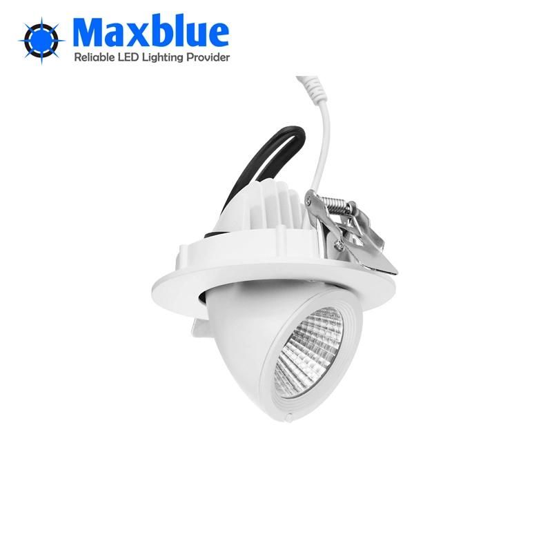 High CRI90+ 4 Inch Dimmable Gimbal Recessed LED Downlight