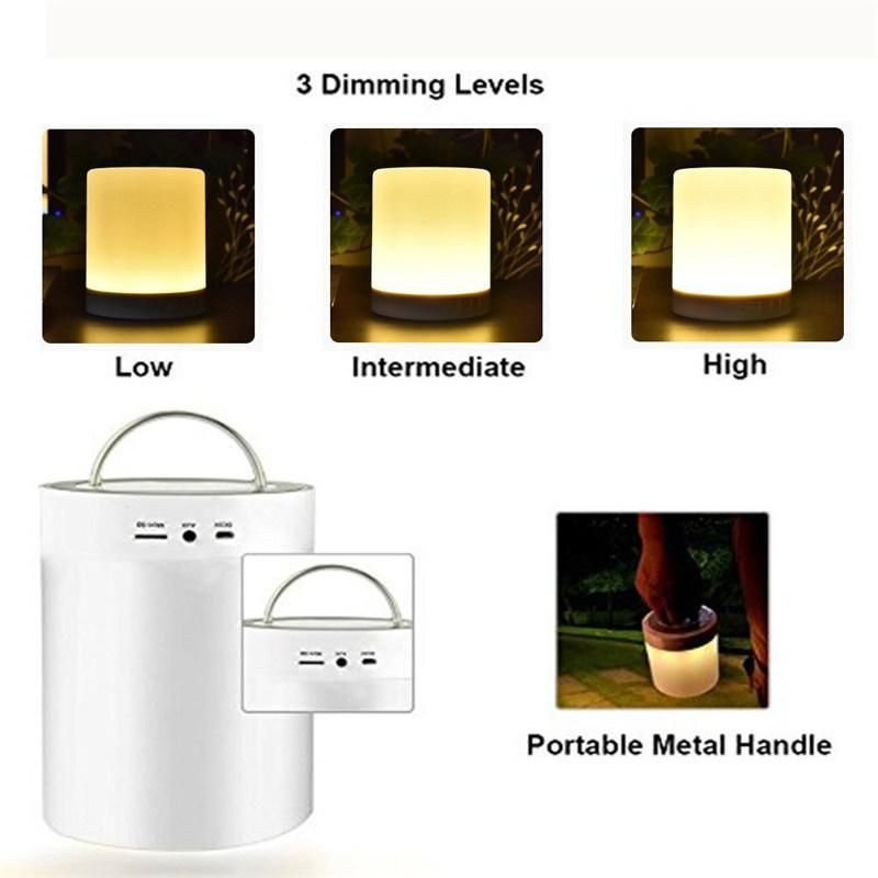 Bluetooth Speaker Pat Colorful Lamp Support Memory Card and Audio Cable 5 Color Change Lamp
