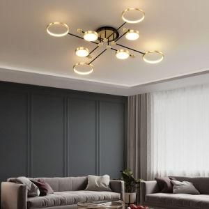 Modern Unique Gold Black Ceiling Light for Living Room Bedroom Luminaria LED Lamp