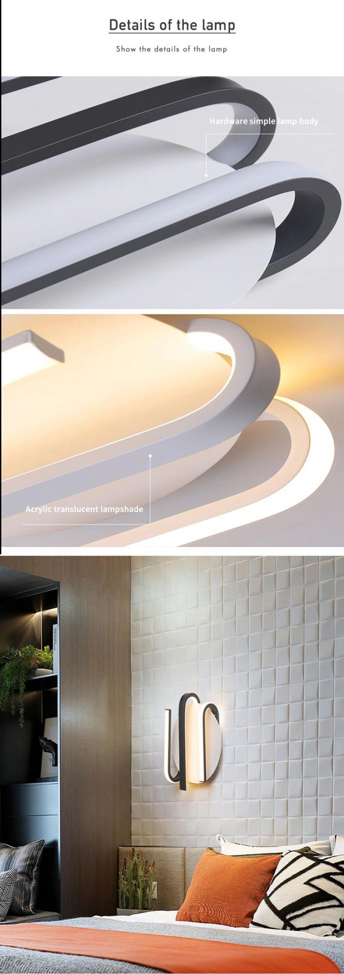 2021 New Modern Hallway Balcony Living Room House LED Wall Ceiling Lamp