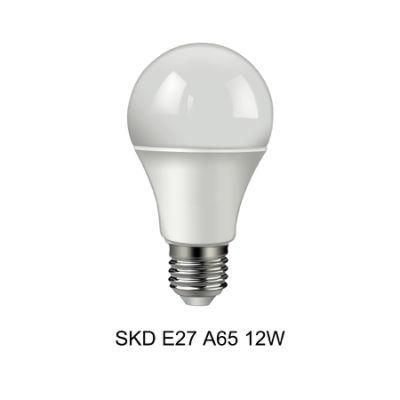 12W E27 Factory Wholesales Cheap LED Light Bulb Parts Plastic Spare Part LED Bulb Light SKD