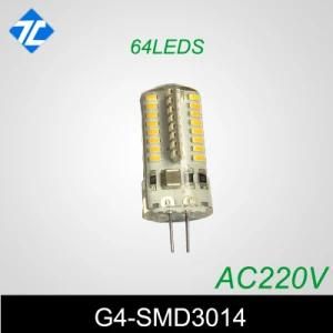 DC220V-240V SMD3014 64LEDs IP65 Silicon LED G4 Bulb Lamp