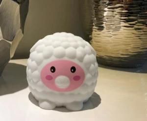 Sheep LED Children Table Toys Reading Silicone Night Light Lamp with Remote Control