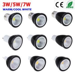 3-7W Black GU10 E27 MR16 Base COB LED Lamp