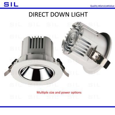 Hot Sale Narrow Beam Deep Housing Antiglare Downlight COB LED Recessed Ceiling Light LED Down Light 25W LED Ceiling Downlight