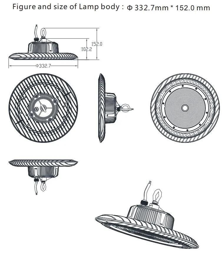 Factory Warehouse 150W High Bay Fixtures Lighting
