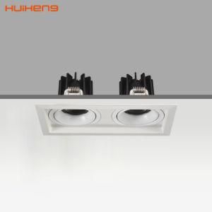 Warm White 5W*2 COB LED Square Downlight