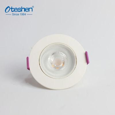 IP20 5g Super Slim PC LED Ceiling Spot Light 5W Plastic Downlight 100lm/W Round Spotlights