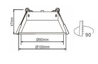 Cut out 90mm LED Downlight Mounting Ring Module Trim Housing GU10/MR16
