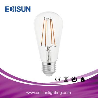 St64 Dimmable LED Filament Bulb with Ce RoHS Approval