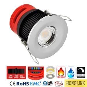 8W CCT Selectable IP65 Dimmable LED Fire Rated Downlight with Bezel Changeable