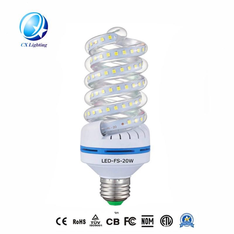 7W Spiral Shape LED Corn Light Lamp AC85-265V LED