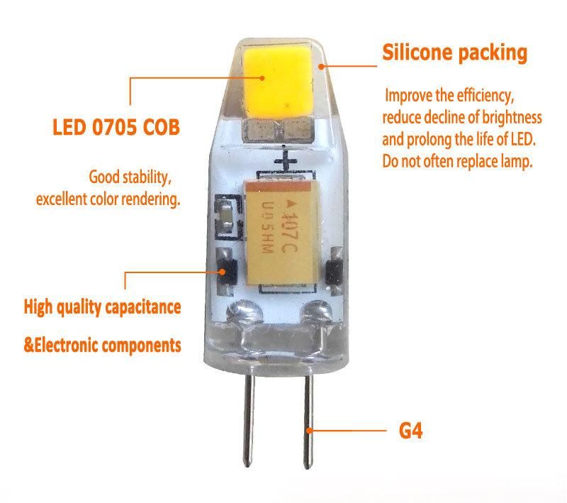 G4 0705 1wcob LED Bulb Mini Lamp G4 LED Bulb