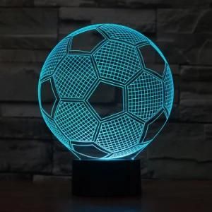 7 Color Changeable USB 3D Soccer Football Table Lamp