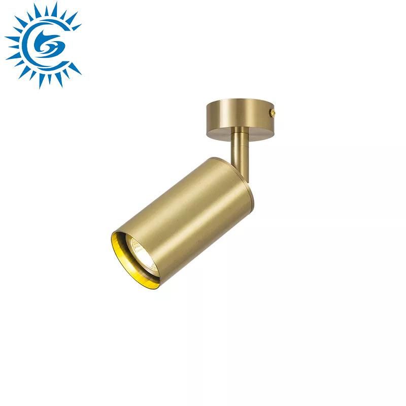 Gold Surface Mount Single Head Aluminum LED Track Light Ra85