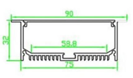 DC12V/24V Recessed Aluminum Profile LED Panel Light (7532)