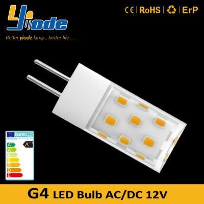 UL ETL Dimmable G4 LED Bulb Gy6.35 Ceramic Bi Pin 4W 12V Warm White 6000K 7000K 500lm LED Corn Lamp