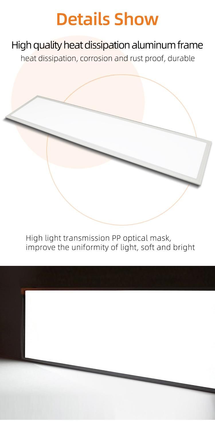 60X120 20X120 1200X300 300X1200mm 4000K 32 Watt 40W 48W Recessed LED Panel Light