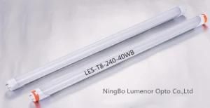 240cm 40wb SMD G13 T8 Aluminium and Plastic High Power High Lumen LED Light LED Lamp LED Tube T8 for Indoor with CE RoHS (LES-T8-240-40WB)