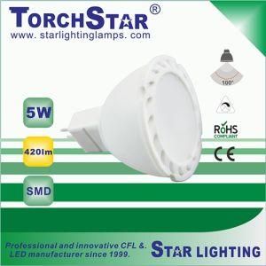 5W Aluminum Plastic SMD Gu5.3 LED Spot Light Lamp with Ce RoHS