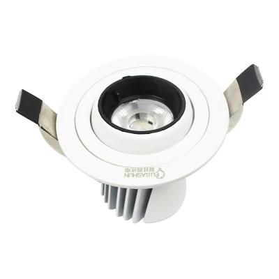 Adjust Angle Round Black COB Ceiling Downlight LED Spotlights for Hotel Lighting